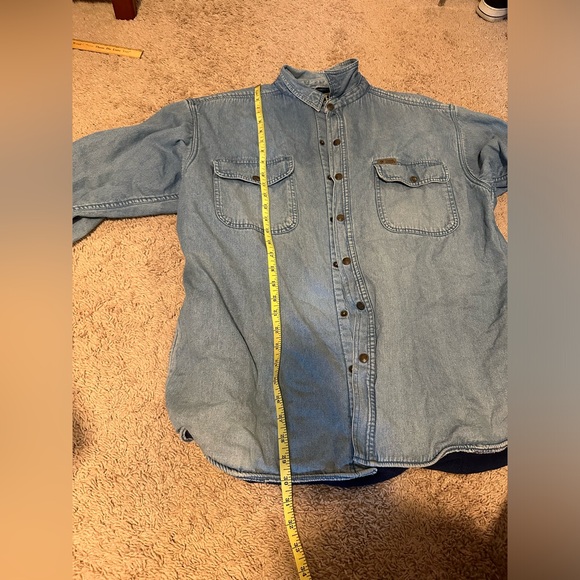 Large L Vintage blue cotton jacket button up - Picture 4 of 5